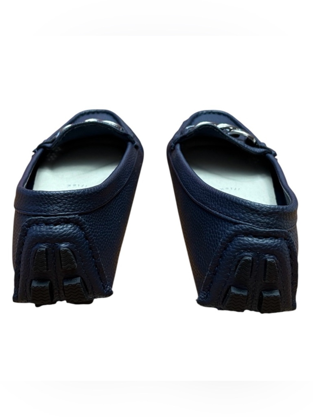NEW Anne Klein, Flex Vegan Driver Loafers Navy Chain Detail, Comfort Slip-On, 9M - Picture 8 of 11